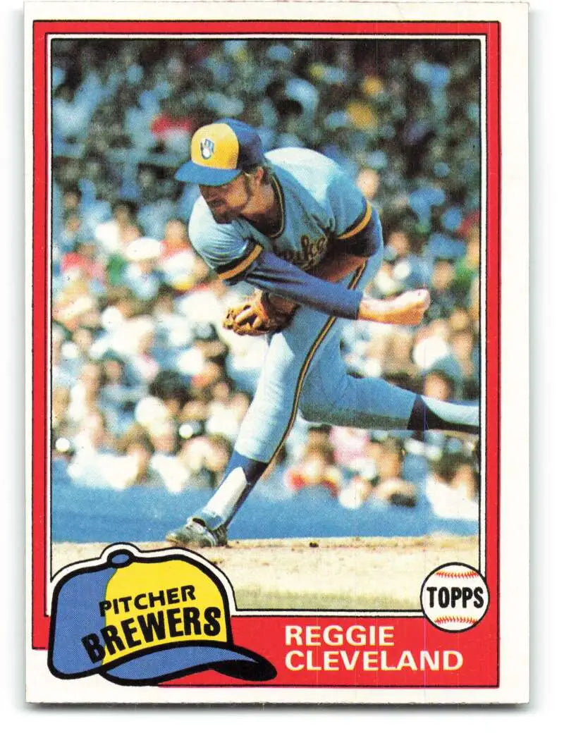 1981 Topps #576 Reggie Cleveland EX Excellent Milwaukee Brewers Baseball Card - Baseball Card Single