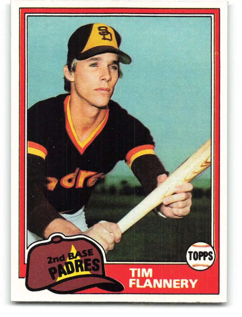 1981 Topps #579 Tim Flannery EX Excellent San Diego Padres Baseball Card - Baseball Card Single