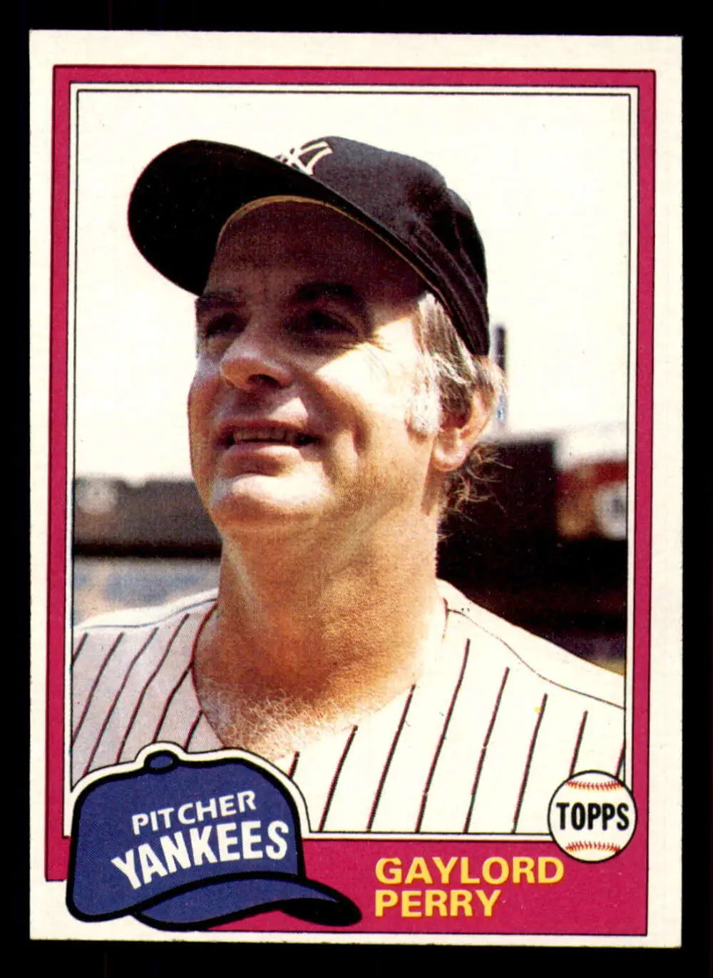 1981 Topps #582 Gaylord Perry EX Excellent New York Yankees Baseball Card - Baseball Card Single