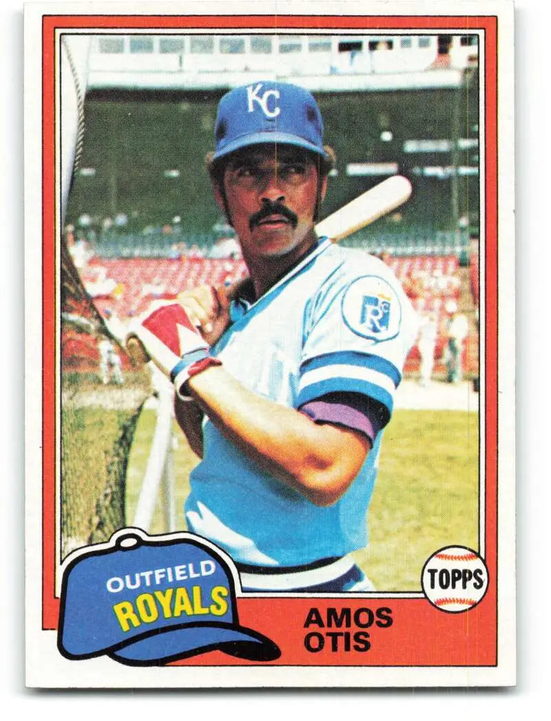1981 Topps #585 Amos Otis EX Excellent Kansas City Royals Baseball Card - Baseball Card Single
