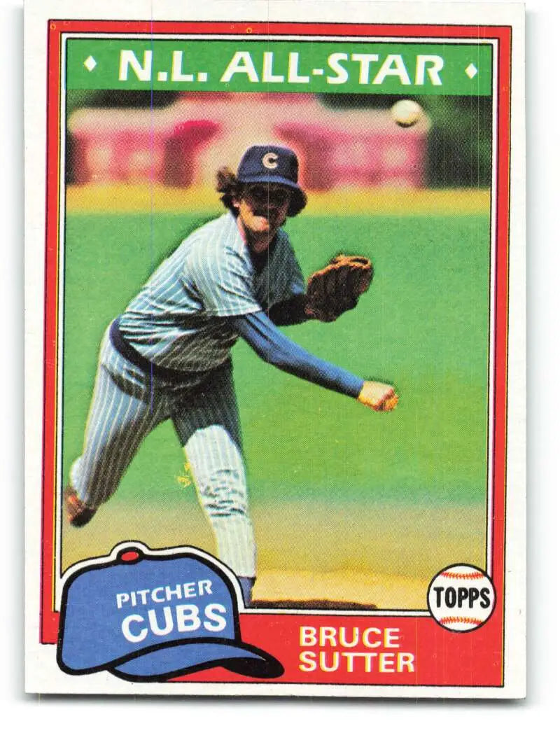 1981 Topps #590 Bruce Sutter EX Excellent Chicago Cubs Baseball Card - Baseball Card Single