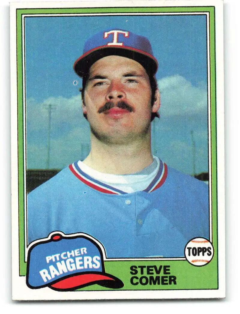1981 Topps #592 Steve Comer EX Excellent Texas Rangers Baseball Card - Baseball Card Single