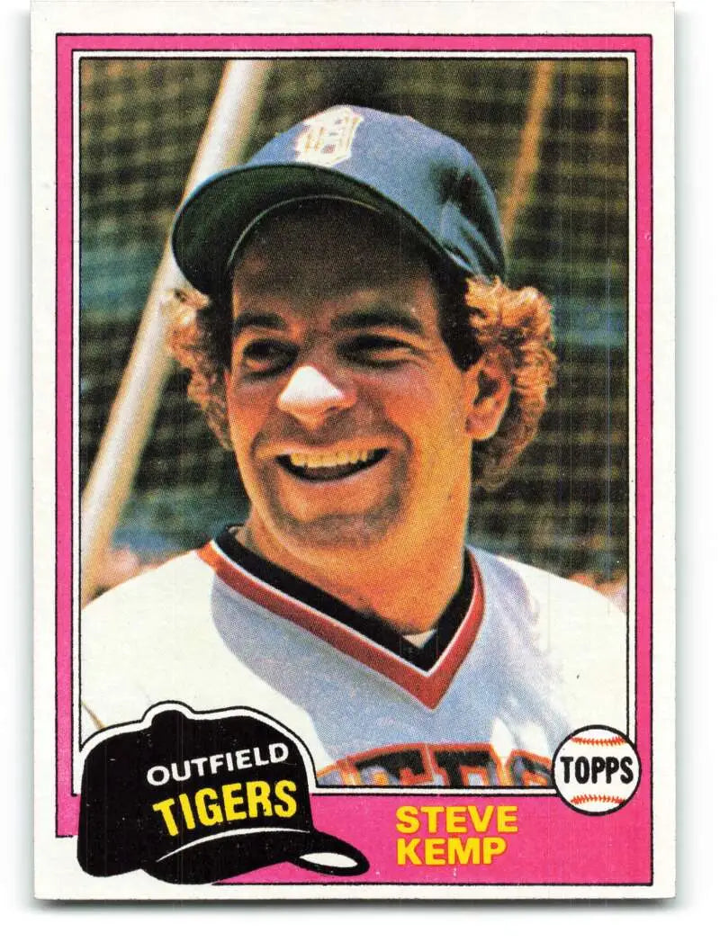 1981 Topps #593 Steve Kemp EX Excellent Detroit Tigers Baseball Card - Baseball Card Single