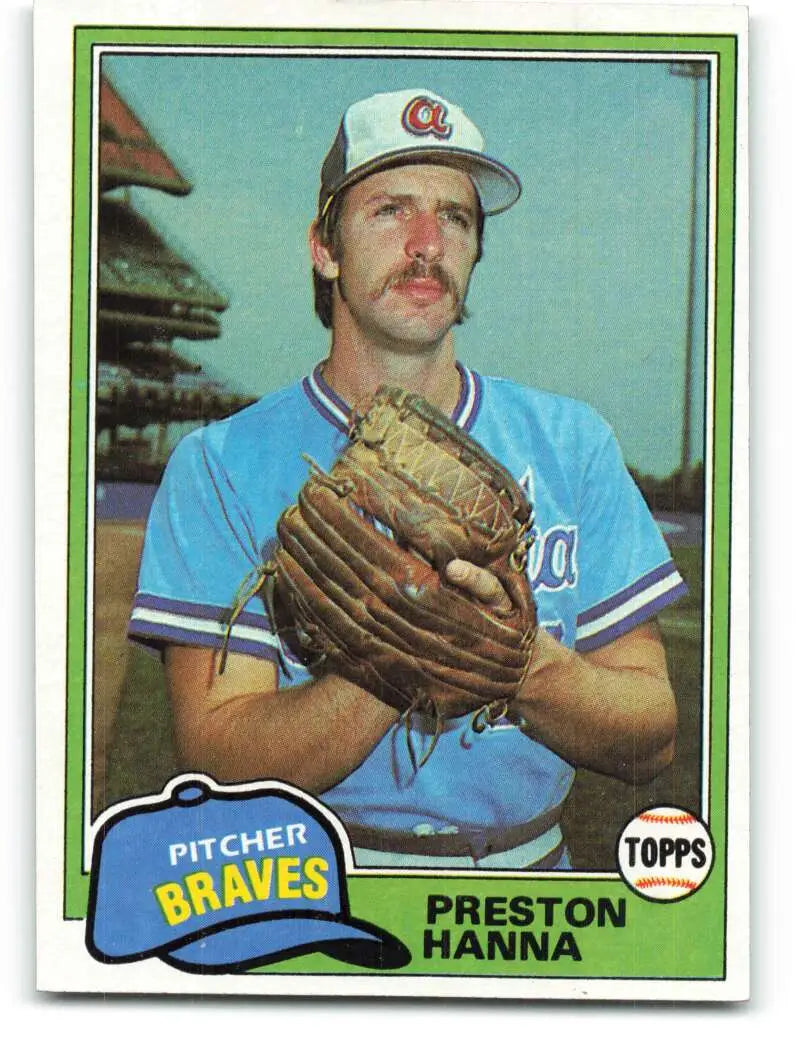 1981 Topps #594 Preston Hanna EX Excellent Atlanta Braves Baseball Card - Baseball Card Single