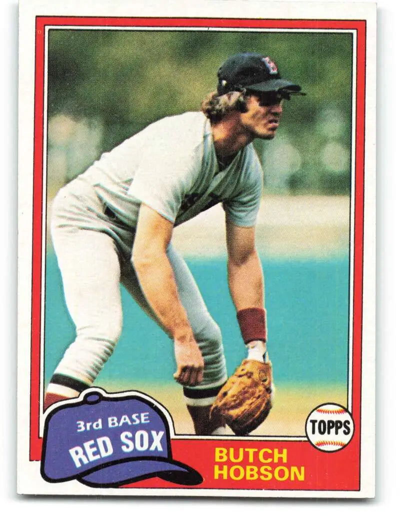 1981 Topps #595 Butch Hobson EX Excellent Boston Red Sox Baseball Card - Baseball Card Single