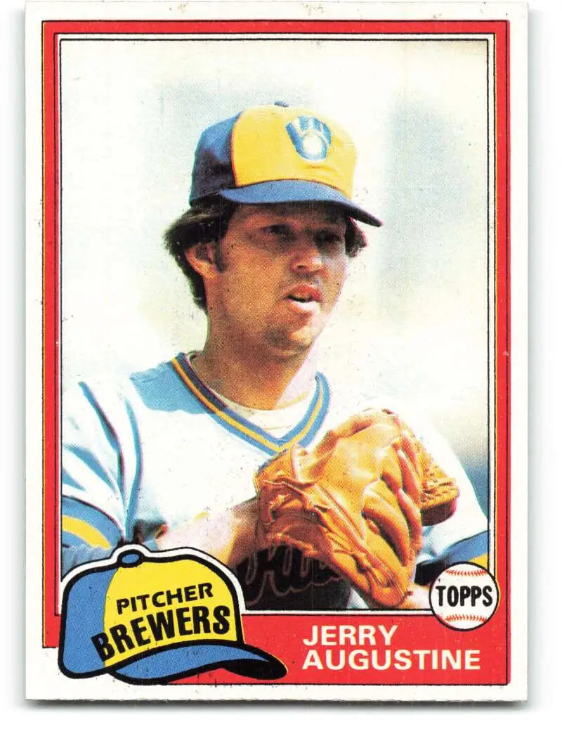 1981 Topps #596 Jerry Augustine EX Excellent Milwaukee Brewers Baseball Card - Baseball Card Single