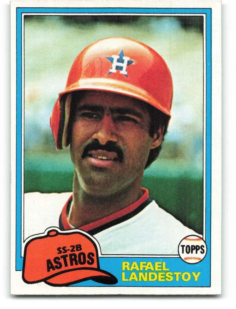 1981 Topps #597 Rafael Landestoy EX Excellent Houston Astros Baseball Card - Baseball Card Single