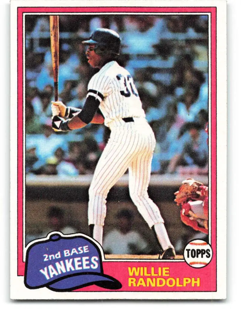 1981 Topps #60 Willie Randolph EX Excellent New York Yankees Baseball Card - Baseball Card Single