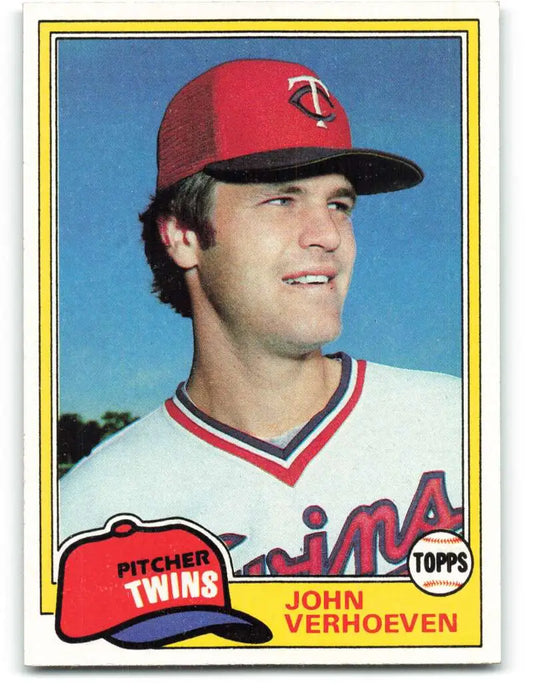 1981 Topps #603 John Verhoeven EX Excellent Minnesota Twins Baseball Card - Baseball Card Single