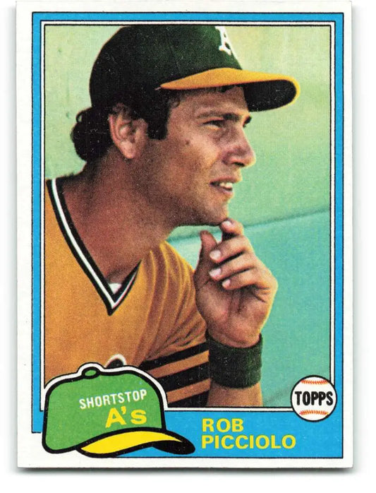 1981 Topps #604 Rob Picciolo EX Excellent Oakland Athletics Baseball Card - Baseball Card Single