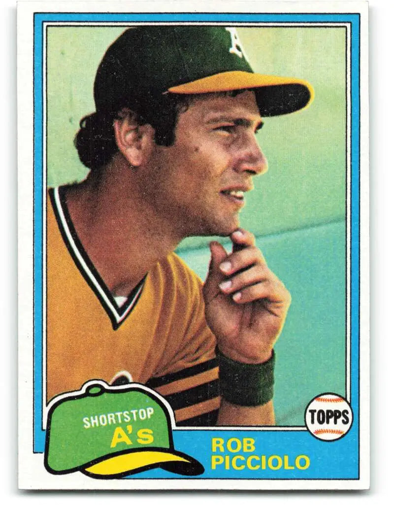 1981 Topps #604 Rob Picciolo EX Excellent Oakland Athletics Baseball Card - Baseball Card Single