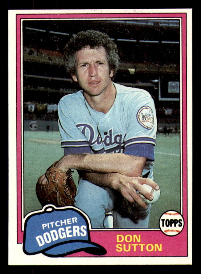 1981 Topps #605 Don Sutton EX Excellent Los Angeles Dodgers Baseball Card - Baseball Card Single