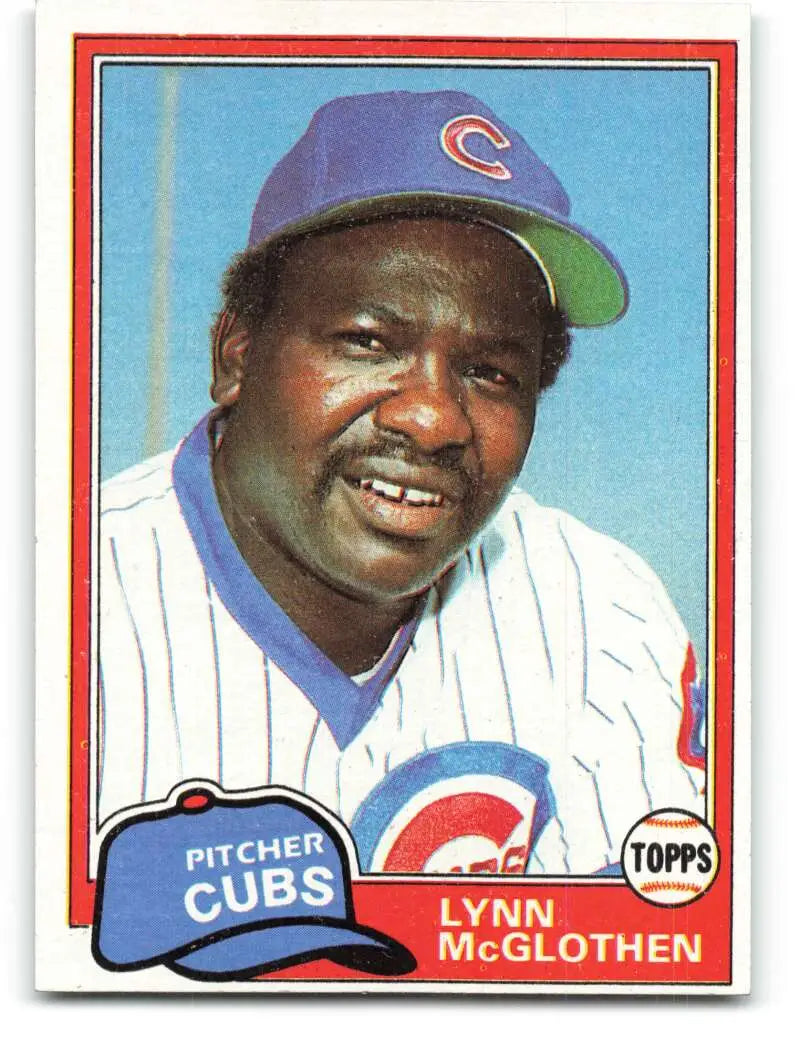 1981 Topps #609 Lynn McGlothen EX Excellent Chicago Cubs Baseball Card - Baseball Card Single