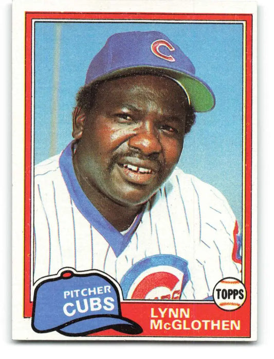 1981 Topps #609 Lynn McGlothen EX Excellent Chicago Cubs Baseball Card - Baseball Card Single