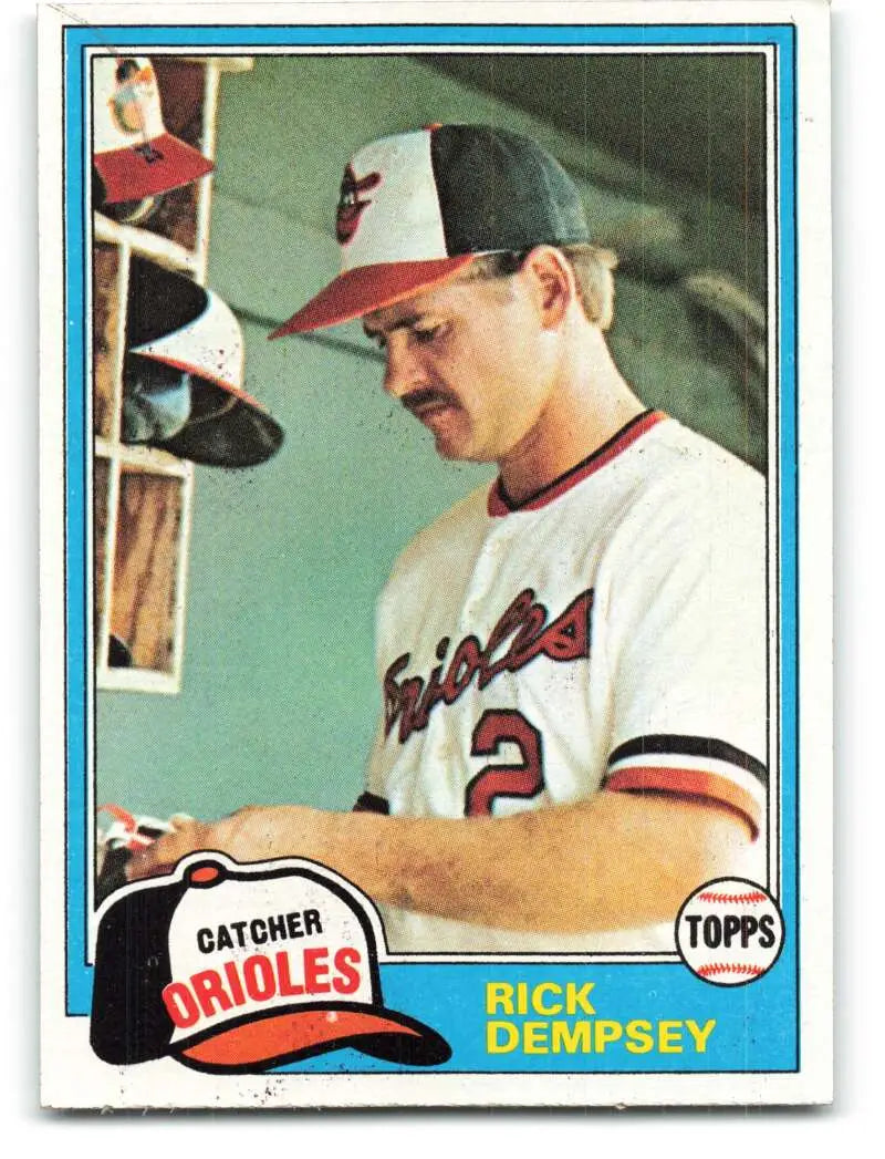 1981 Topps #615 Rick Dempsey EX Excellent Baltimore Orioles Baseball Card - Baseball Card Single