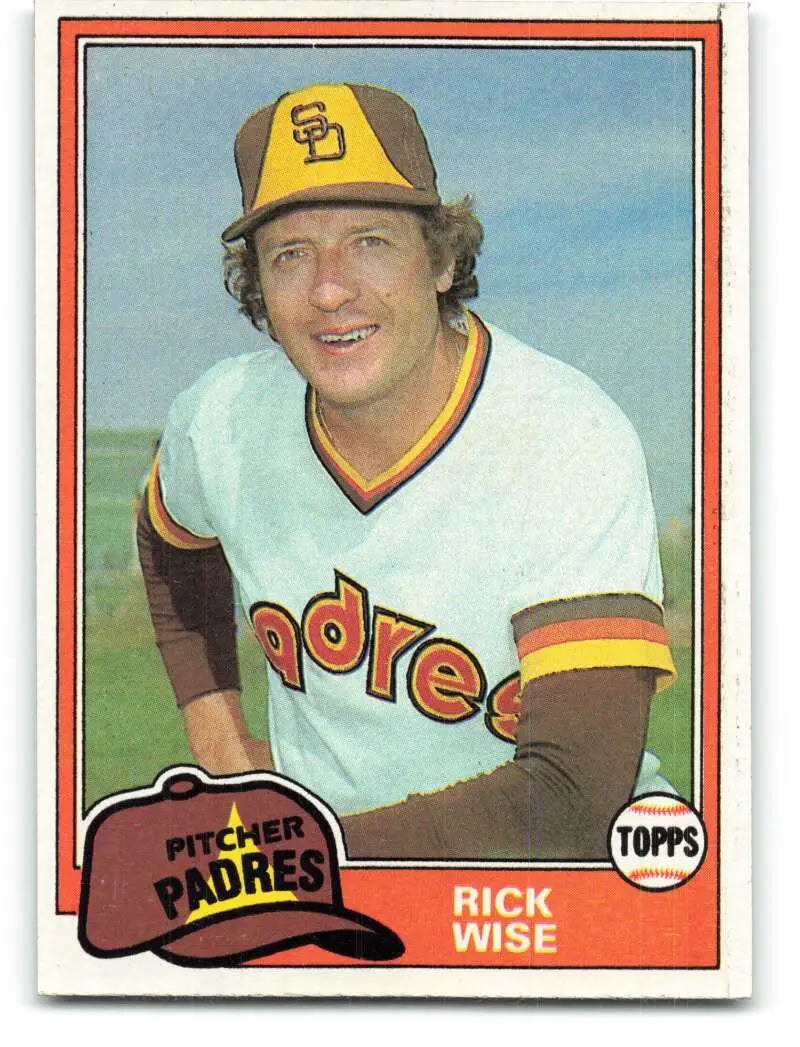 1981 Topps #616 Rick Wise EX Excellent San Diego Padres Baseball Card - Baseball Card Single
