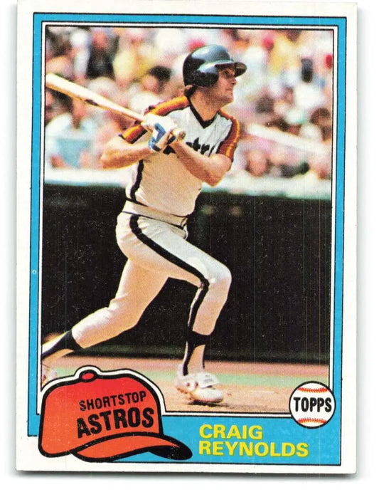 1981 Topps #617 Craig Reynolds EX Excellent Houston Astros Baseball Card - Baseball Card Single