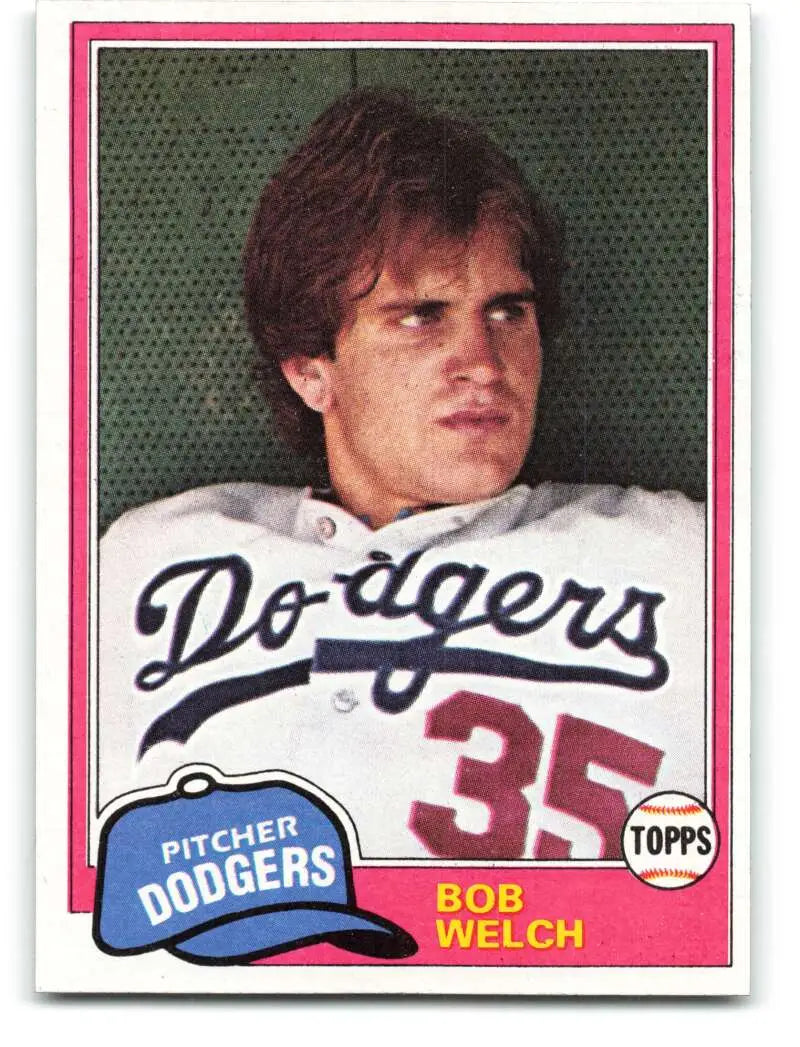 1981 Topps #624 Bob Welch EX Excellent Los Angeles Dodgers Baseball Card - Baseball Card Single