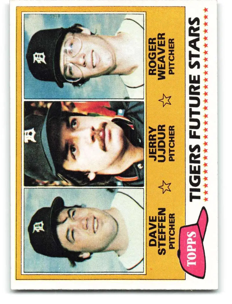 1981 Topps #626 Dave Steffen/Jerry Ujdur/Roger Weaver EX Excellent RC Rookie Detroit Tigers Baseball Card - Baseball