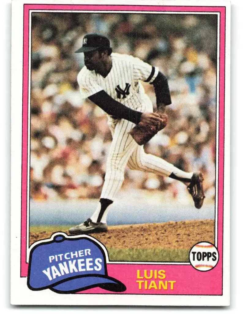 1981 Topps #627 Luis Tiant EX Excellent New York Yankees Baseball Card - Baseball Card Single