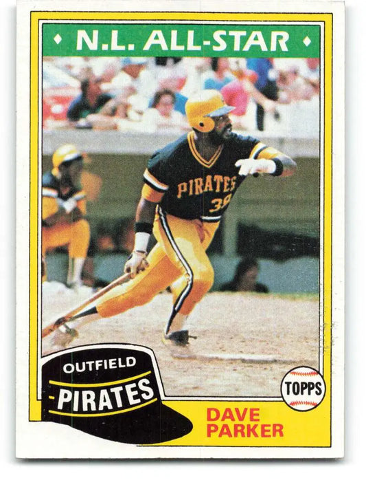 1981 Topps #640 Dave Parker EX Excellent Pittsburgh Pirates Baseball Card - Baseball Card Single