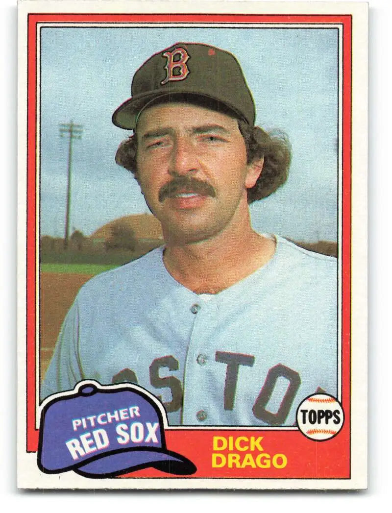 1981 Topps #647 Dick Drago EX Excellent Boston Red Sox Baseball Card - Baseball Card Single
