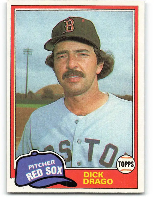 1981 Topps #647 Dick Drago EX Excellent Boston Red Sox Baseball Card - Baseball Card Single