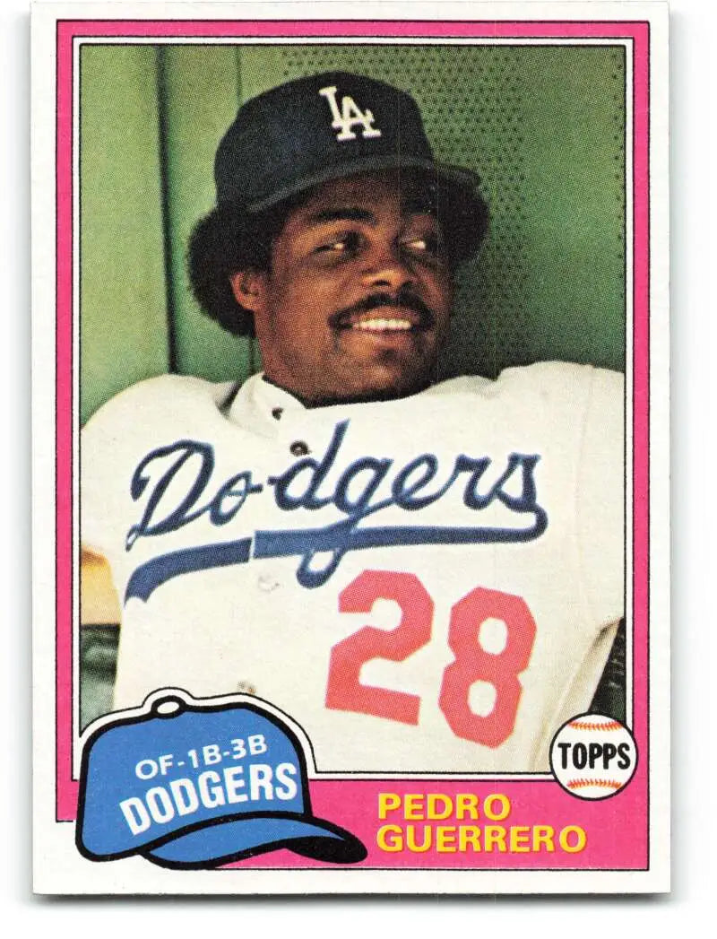 1981 Topps #651 Pedro Guerrero EX Excellent Los Angeles Dodgers Baseball Card - Baseball Card Single