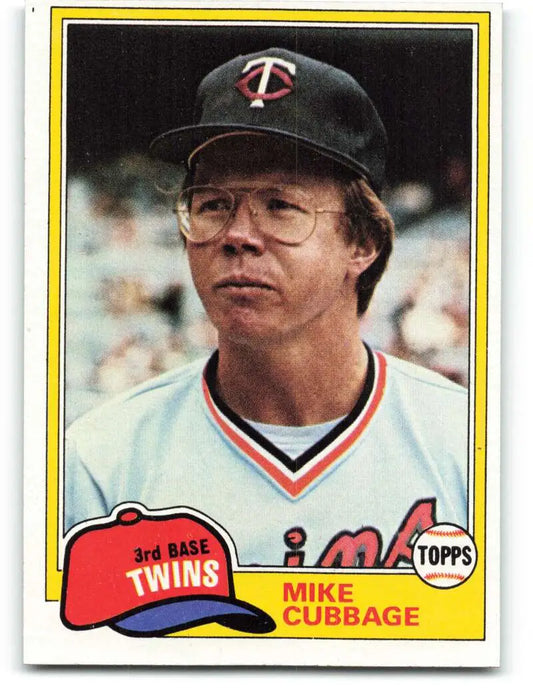 1981 Topps #657 Mike Cubbage EX Excellent Minnesota Twins Baseball Card - Baseball Card Single
