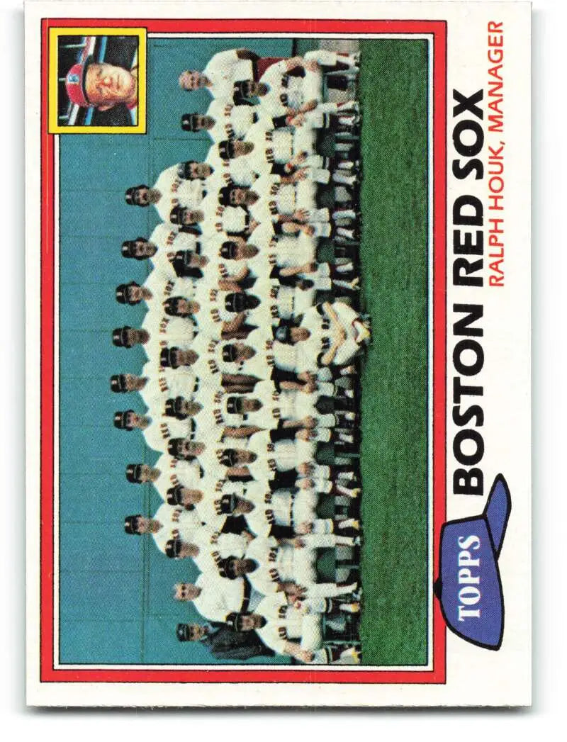 1981 Topps #662 Red Sox Team/Ralph Houk EX Excellent Boston Red Sox Baseball Card - Baseball Card Single