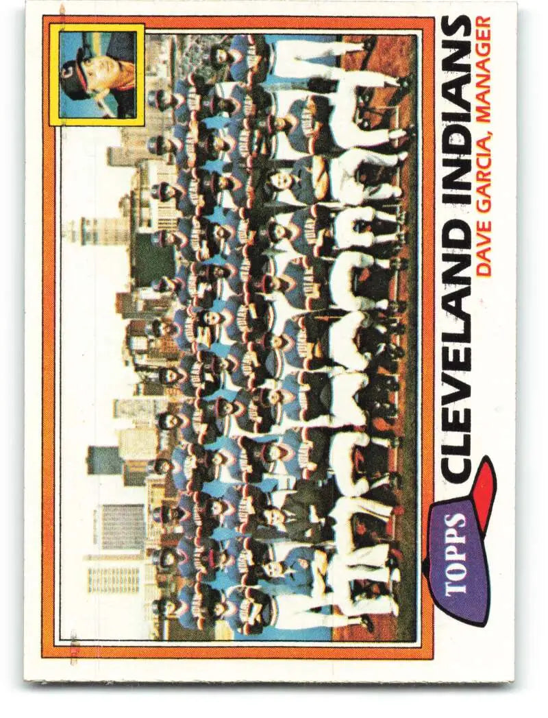 1981 Topps #665 Indians Team/Dave Garcia EX Excellent Cleveland Indians Baseball Card - Baseball Card Single