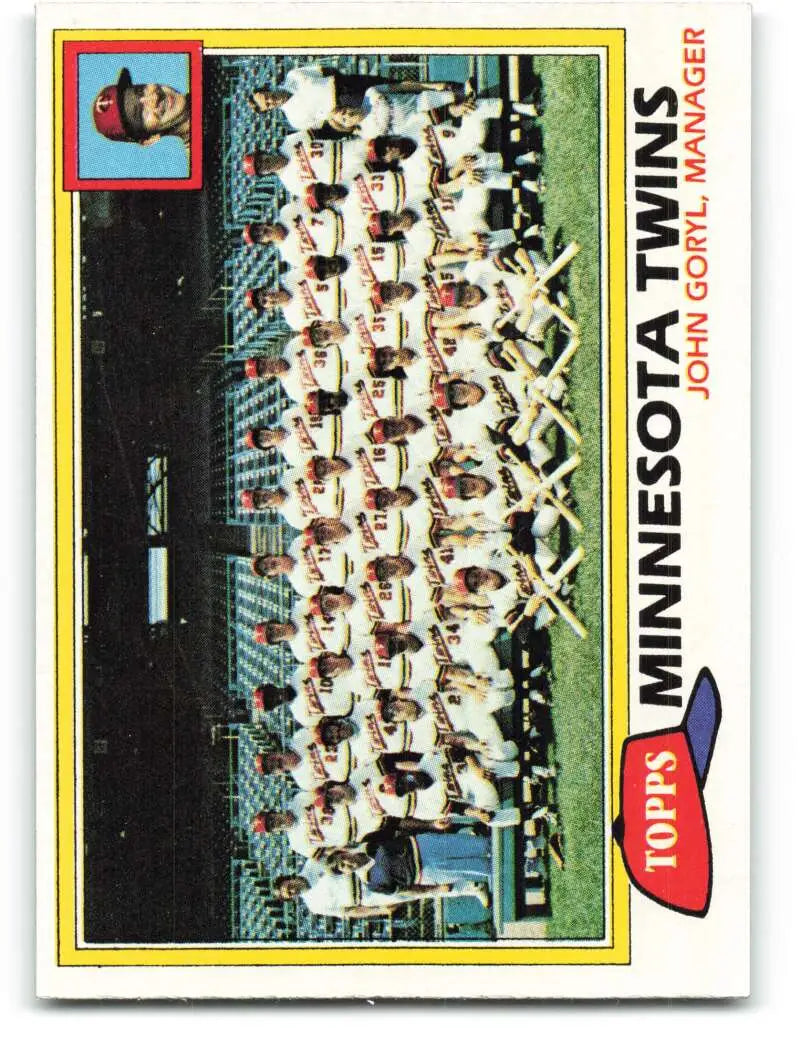 1981 Topps #669 Twins Team/John Goryl EX Excellent Minnesota Twins Baseball Card - Baseball Card Single
