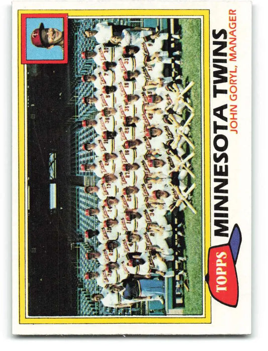 1981 Topps #669 Twins Team/John Goryl EX Excellent Minnesota Twins Baseball Card - Baseball Card Single