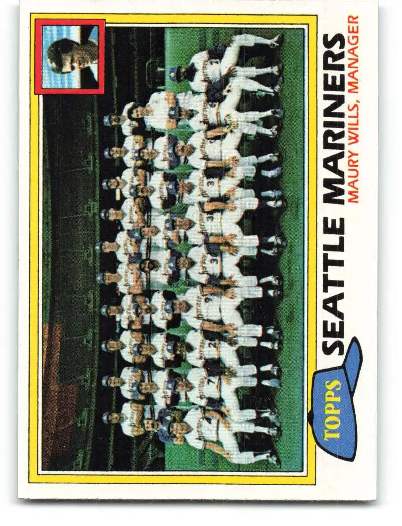 1981 Topps #672 Mariners Team/Maury Wills EX Excellent Seattle Mariners Baseball Card - Baseball Card Single