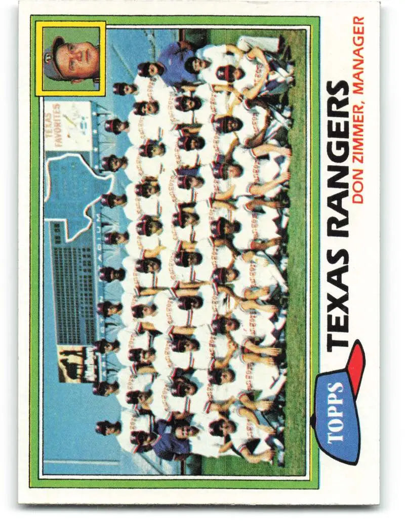 1981 Topps #673 Rangers Team/Don Zimmer EX Excellent Texas Rangers Baseball Card - Baseball Card Single