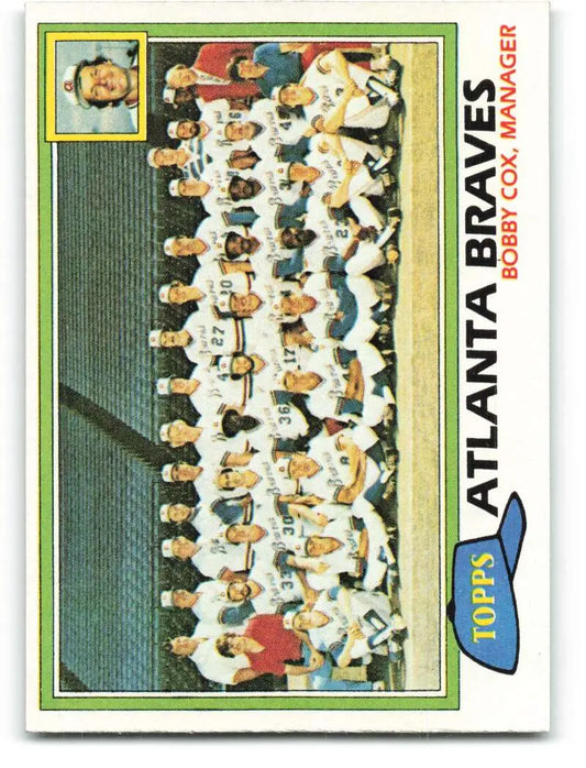 1981 Topps #675 Braves Team/Bobby Cox EX Excellent Atlanta Braves Baseball Card - Baseball Card Single