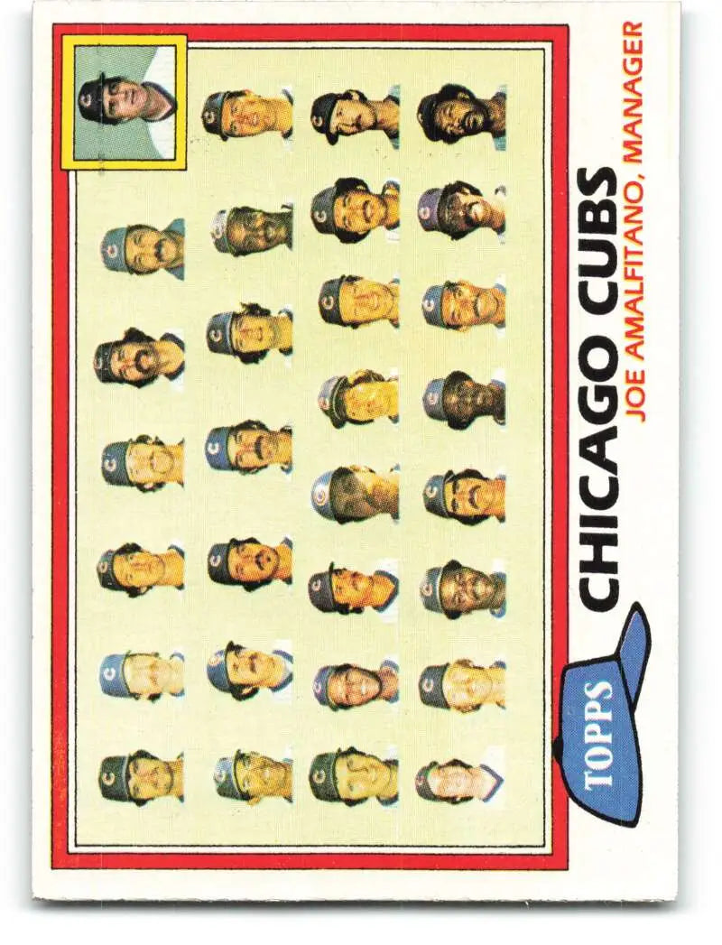 1981 Topps #676 Cubs Team/Joe Amalfitano EX Excellent Chicago Cubs Baseball Card - Baseball Card Single
