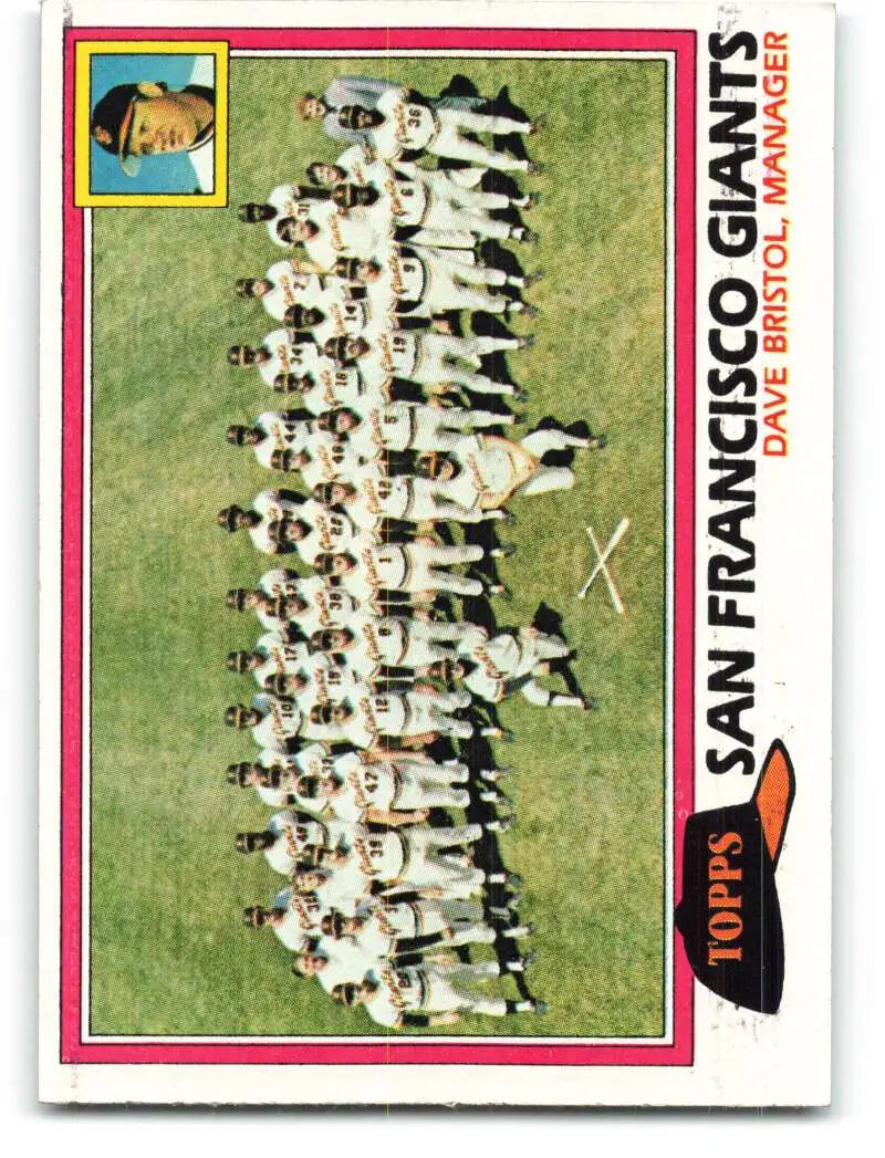 1981 Topps #686 Giants Team/Dave Bristol EX Excellent San Francisco Giants Baseball Card - Baseball Card Single