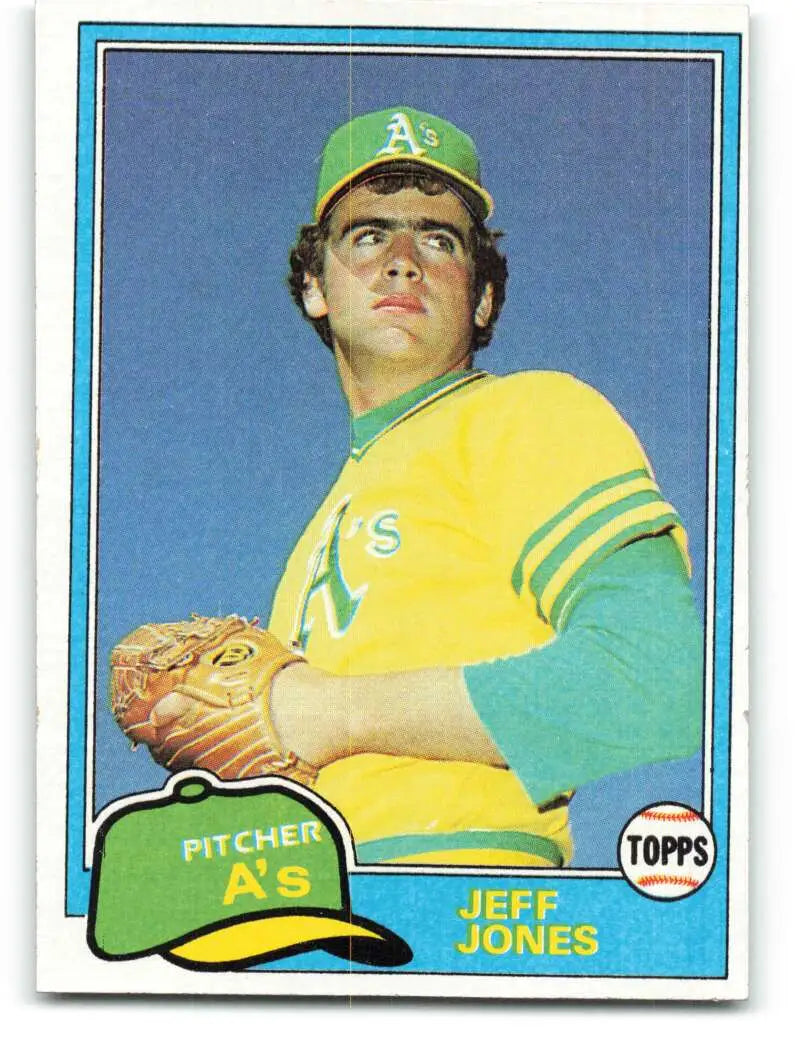 1981 Topps #687 Jeff Jones EX Excellent RC Rookie Oakland Athletics Baseball Card - Baseball Card Single