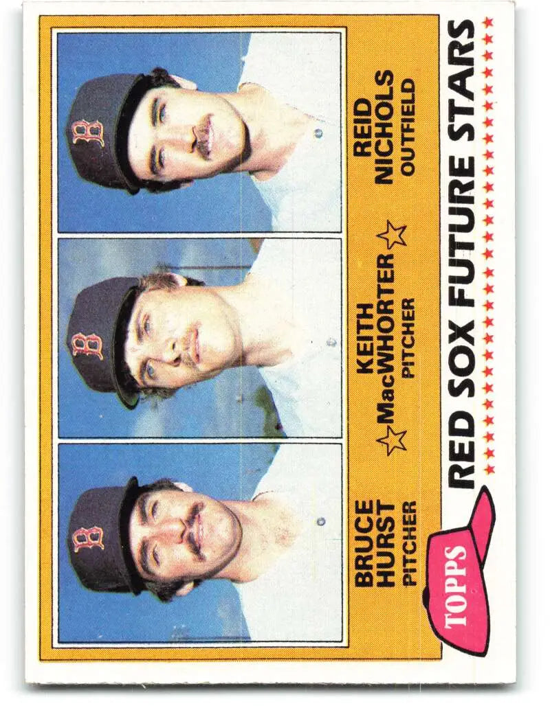 1981 Topps #689 Bruce Hurst/Keith MacWhorter/Reid Nichols EX Excellent RC Rookie Boston Red Sox Baseball Card