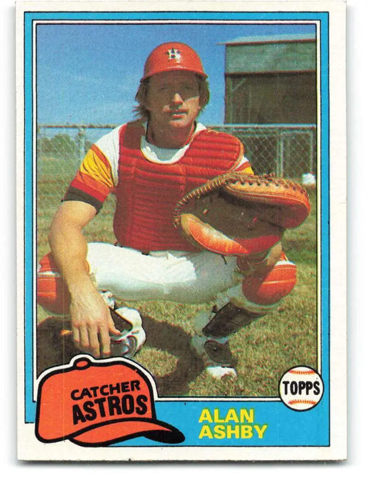 1981 Topps #696 Alan Ashby EX Excellent Houston Astros Baseball Card - Baseball Card Single