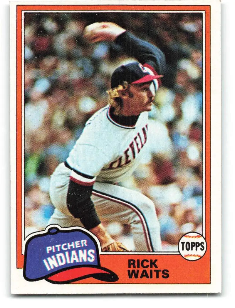 1981 Topps #697 Rick Waits EX Excellent Cleveland Indians Baseball Card - Baseball Card Single