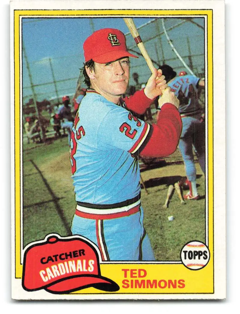 1981 Topps #705 Ted Simmons EX Excellent St. Louis Cardinals Baseball Card - Baseball Card Single
