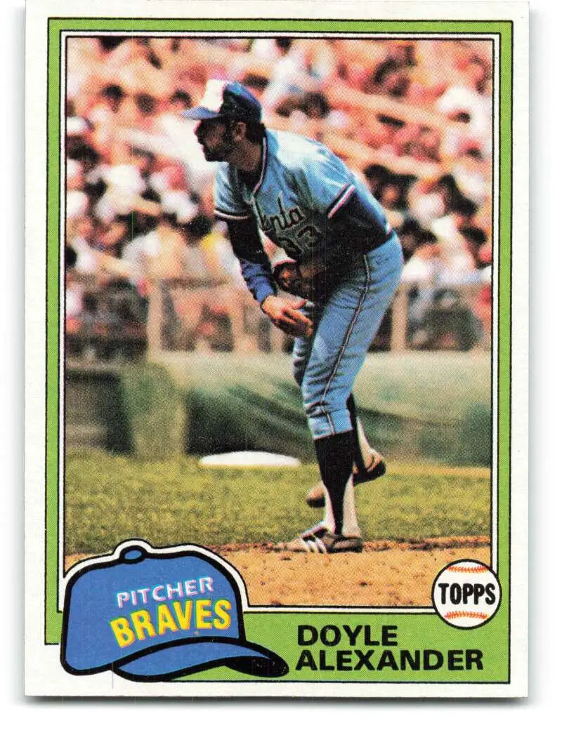 1981 Topps #708 Doyle Alexander EX Excellent Atlanta Braves Baseball Card - Baseball Card Single