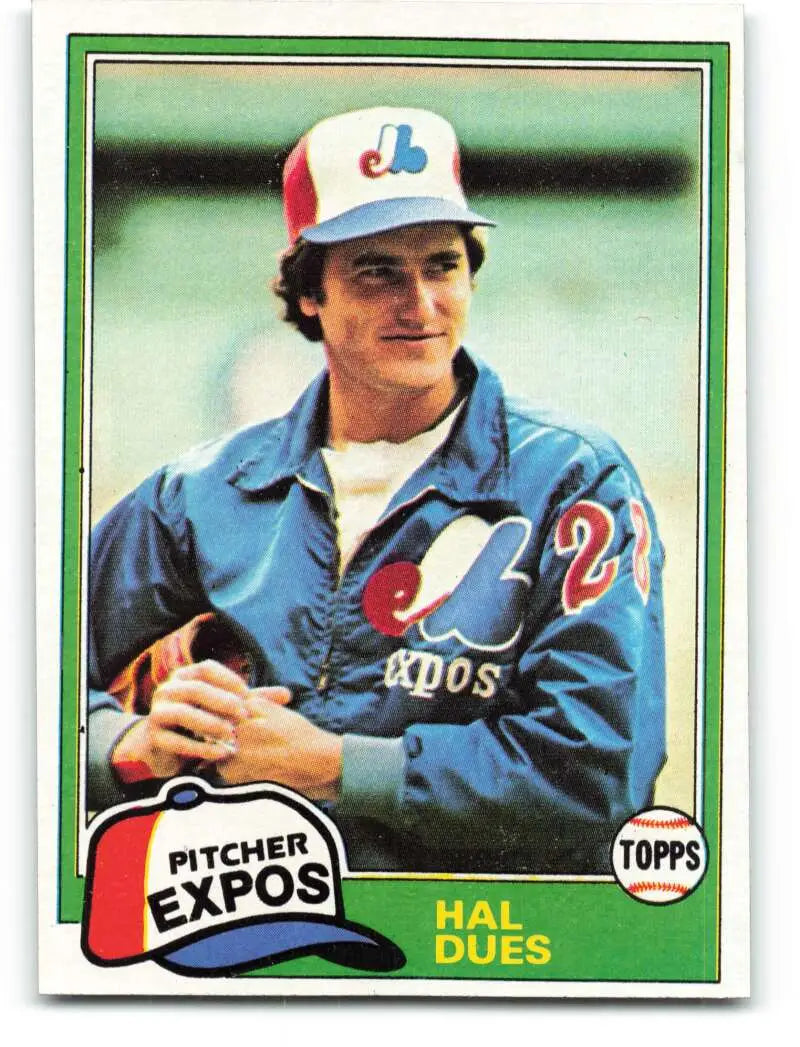 1981 Topps #71 Hal Dues EX Excellent Montreal Expos Baseball Card - Baseball Card Single