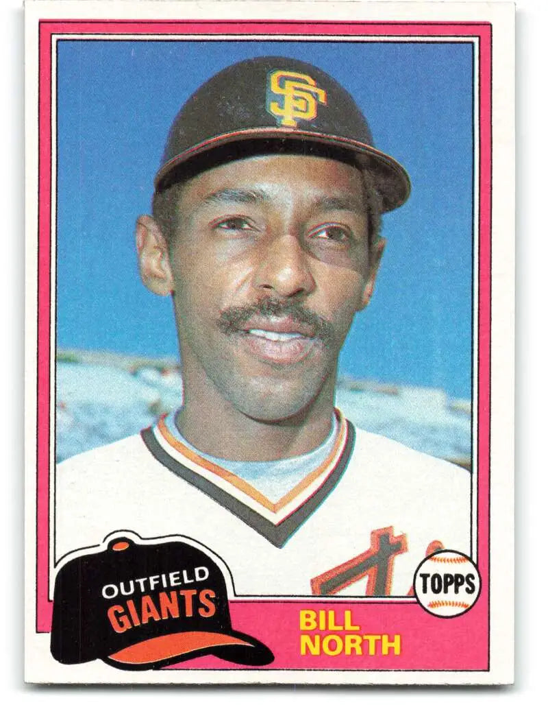 1981 Topps #713 Bill North EX Excellent San Francisco Giants Baseball Card - Baseball Card Single