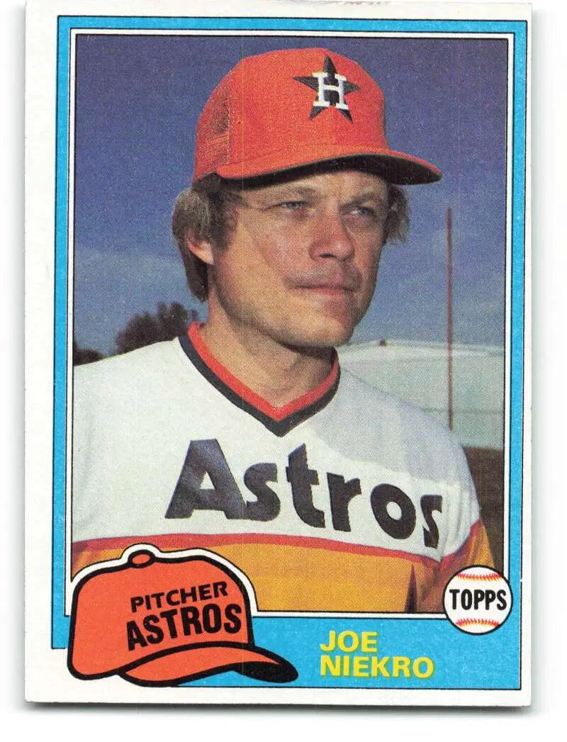 1981 Topps #722 Joe Niekro EX Excellent Houston Astros Baseball Card - Baseball Card Single