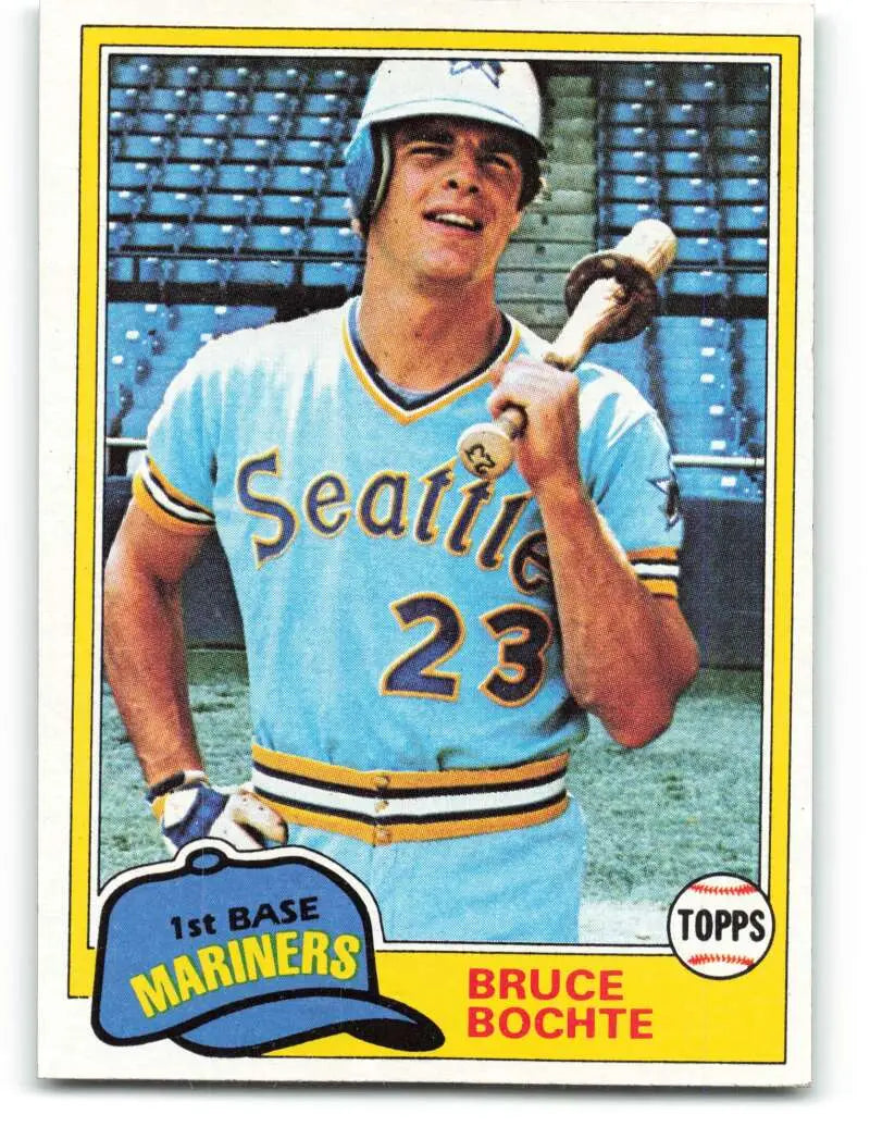 1981 Topps #723 Bruce Bochte EX Excellent Seattle Mariners Baseball Card - Baseball Card Single