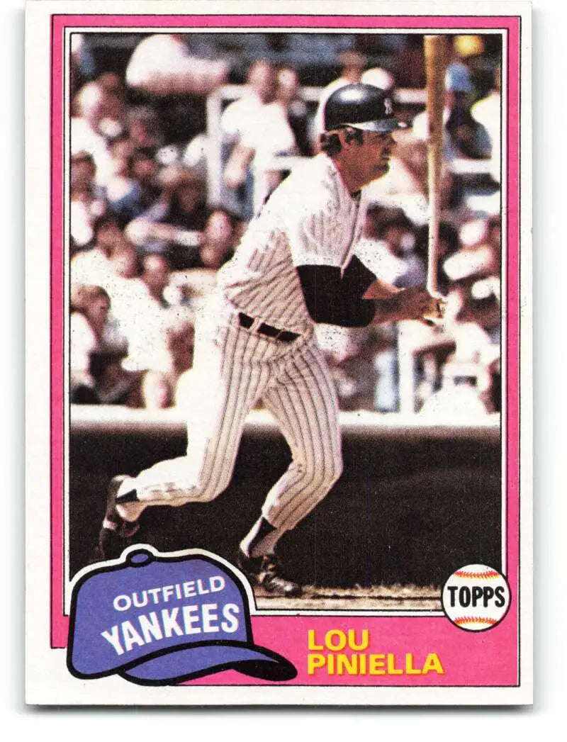 1981 Topps #724 Lou Piniella EX Excellent New York Yankees Baseball Card - Baseball Card Single