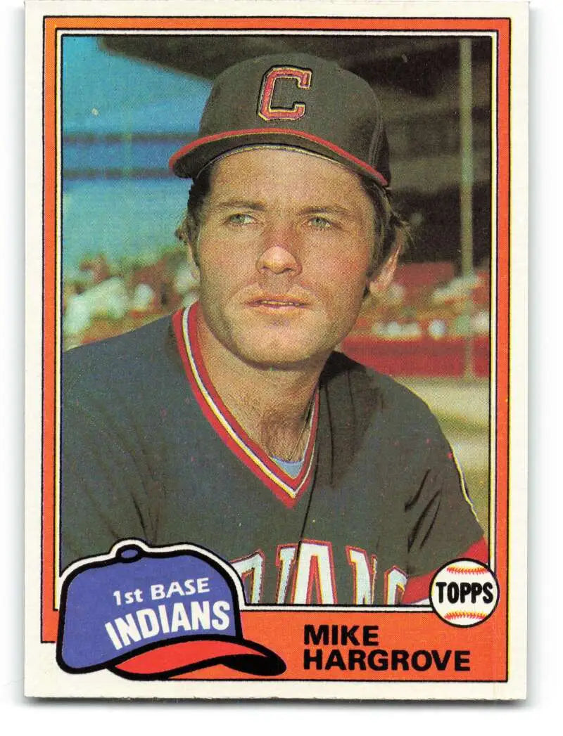 1981 Topps #74 Mike Hargrove EX Excellent Cleveland Indians Baseball Card - Baseball Card Single